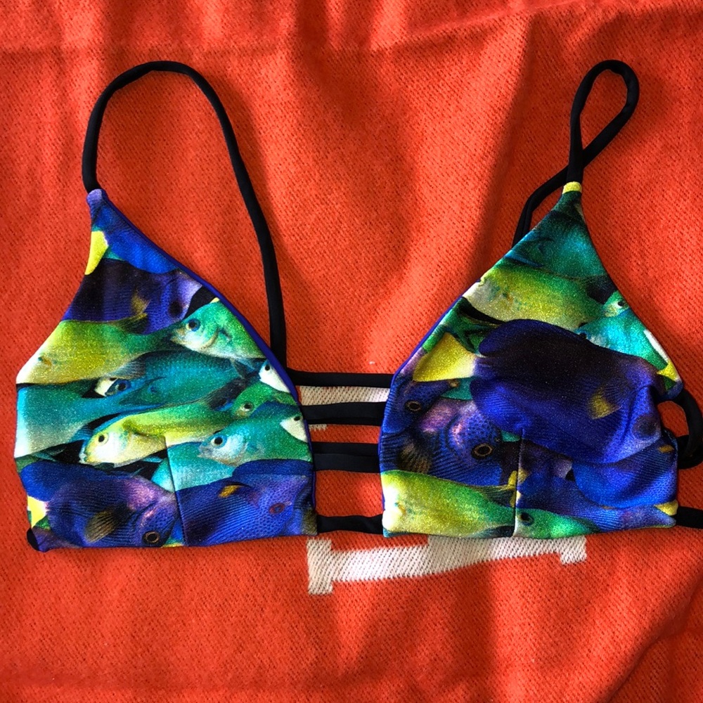 Montce swim fish bathing suit top reversible